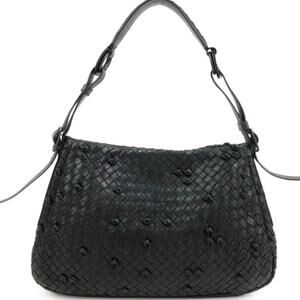 💎✨Beautiful✨💎Authentic BOTTEGA VENETA Intrecciato Shoulder Bag Black
